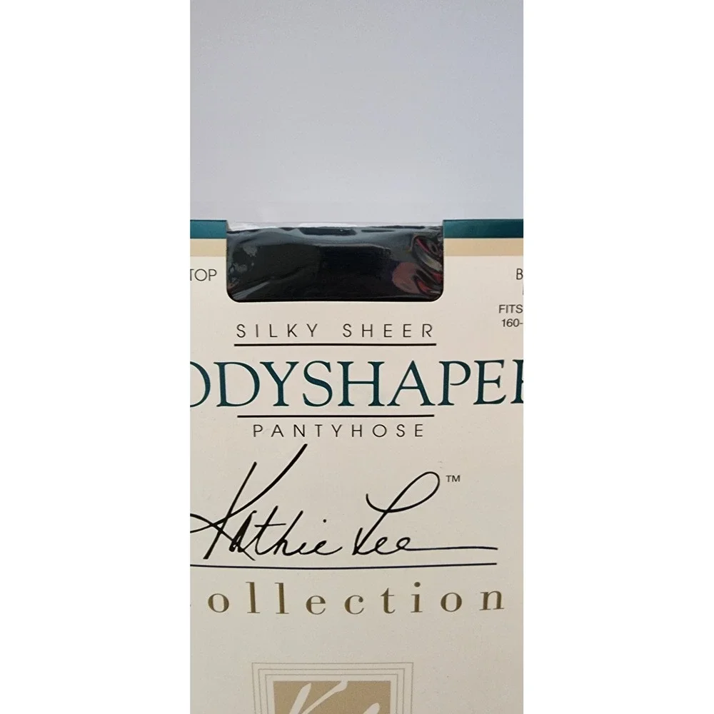 Kathie Lee Bodyshaper Pantyhose Women Plus Black NEW Silky Sheer Firm Control